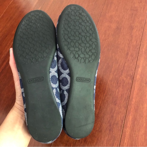 Coach all over CC logo Denim ballerina flats - Picture 8 of 12